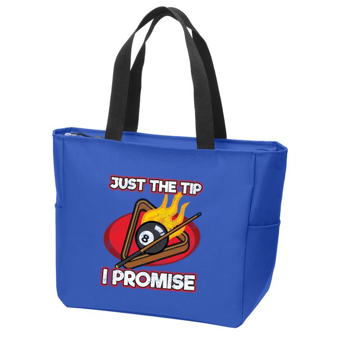 Billiards Player Just The Tip Promise Magic Shot Pool Cute Gift Zip Tote Bag
