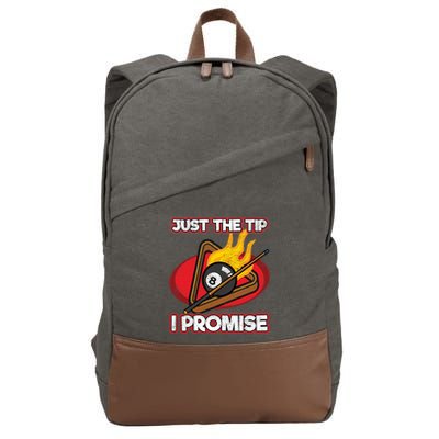 Billiards Player Just The Tip Promise Magic Shot Pool Cute Gift Cotton Canvas Backpack