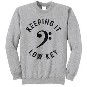 Bass Player Keeping It Low Key Retro Bass Guitar Sweatshirt