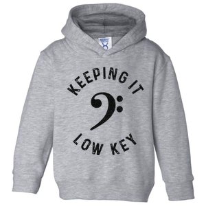 Bass Player Keeping It Low Key Retro Bass Guitar Toddler Hoodie