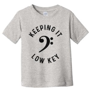 Bass Player Keeping It Low Key Retro Bass Guitar Toddler T-Shirt