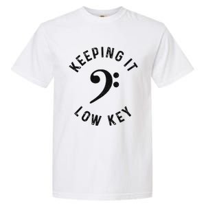 Bass Player Keeping It Low Key Retro Bass Guitar Garment-Dyed Heavyweight T-Shirt