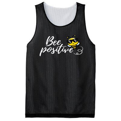 Bee Positive Kind Honey Bees Bumblebee Optimism Mesh Reversible Basketball Jersey Tank