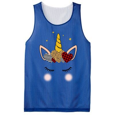 Buffalo Plaid Leopard Hearts Unicorn Face Valentine's Day Gift Mesh Reversible Basketball Jersey Tank