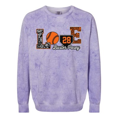 Buster Posey Love My Player Meaningful Gift Meaningful Gift Apparel Colorblast Crewneck Sweatshirt