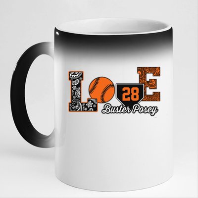 Buster Posey Love My Player Meaningful Gift Meaningful Gift Apparel 11oz Black Color Changing Mug