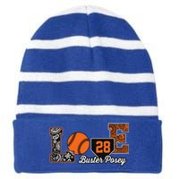 Buster Posey Love My Player Meaningful Gift Meaningful Gift Apparel Striped Beanie with Solid Band