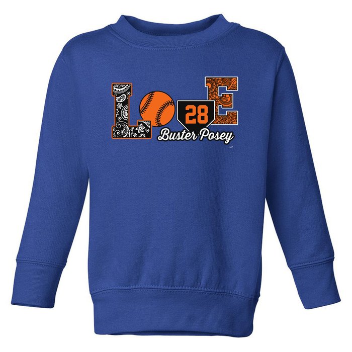 Buster Posey Love My Player Meaningful Gift Meaningful Gift Apparel Toddler Sweatshirt