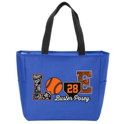 Buster Posey Love My Player Meaningful Gift Meaningful Gift Apparel Zip Tote Bag