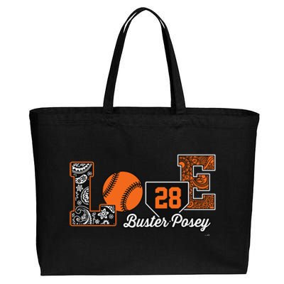 Buster Posey Love My Player Meaningful Gift Meaningful Gift Apparel Cotton Canvas Jumbo Tote