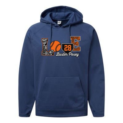 Buster Posey Love My Player Meaningful Gift Meaningful Gift Apparel Performance Fleece Hoodie