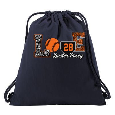 Buster Posey Love My Player Meaningful Gift Meaningful Gift Apparel Drawstring Bag