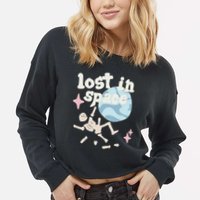 Broken Planet Lost In Space Cropped Pullover Crew