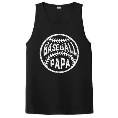 Baseball Papa Leopard Love Baseball Fathers Day PosiCharge Competitor Tank