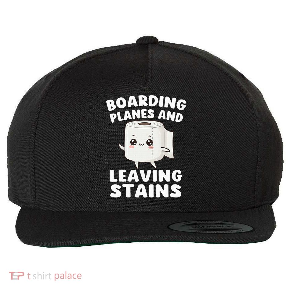 Boarding Planes Leaving Stains Funny Embarrassing Airpor Wool Snapback Cap
