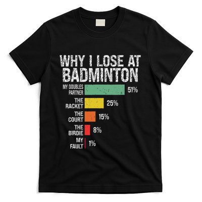 Badminton Player Lover Funny Why I Lose At Badminton T-Shirt