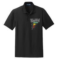 Badminton Player Lover Funny Why I Lose At Badminton Dry Zone Grid Polo