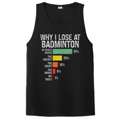 Badminton Player Lover Funny Why I Lose At Badminton PosiCharge Competitor Tank