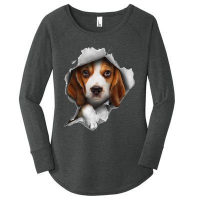 Beagle Puppy Lover Beagle Tee Beagle dog Women's Perfect Tri Tunic Long Sleeve Shirt