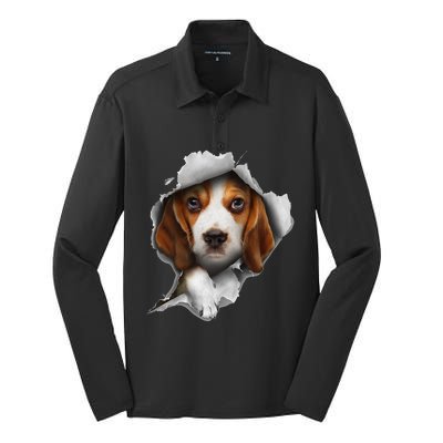 Beagle Puppy Lover Beagle Tee Beagle dog Silk Touch Performance Long Sleeve Polo