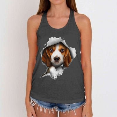 Beagle Puppy Lover Beagle Tee Beagle dog Women's Knotted Racerback Tank