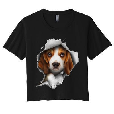 Beagle Puppy Lover Beagle Tee Beagle dog Women's Crop Top Tee