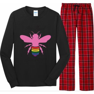 Bee Proud Lgbtq Hippie Since 1970 Great Gift Long Sleeve Pajama Set