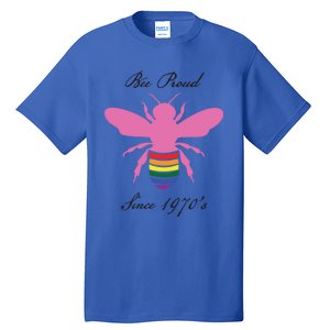 Bee Proud Lgbtq Hippie Since 1970 Great Gift Tall T-Shirt