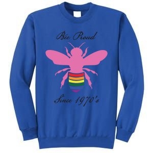 Bee Proud Lgbtq Hippie Since 1970 Great Gift Tall Sweatshirt