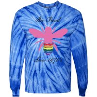 Bee Proud Lgbtq Hippie Since 1970 Great Gift Tie-Dye Long Sleeve Shirt