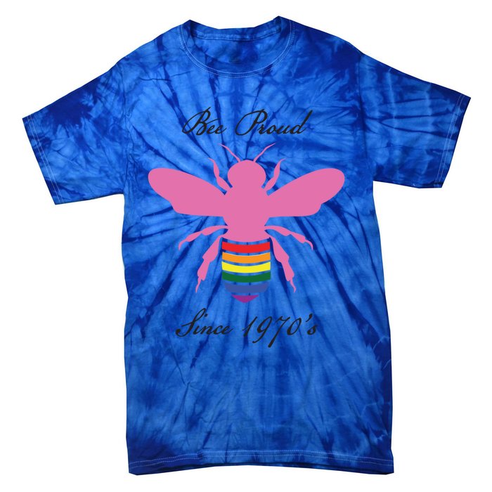 Bee Proud Lgbtq Hippie Since 1970 Great Gift Tie-Dye T-Shirt