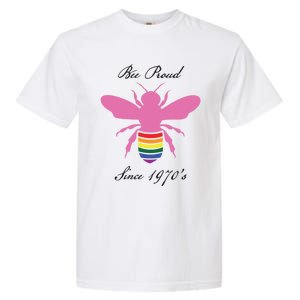 Bee Proud Lgbtq Hippie Since 1970 Great Gift Garment-Dyed Heavyweight T-Shirt