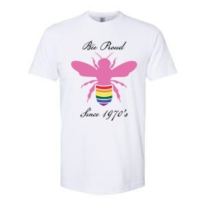 Bee Proud Lgbtq Hippie Since 1970 Great Gift Softstyle CVC T-Shirt