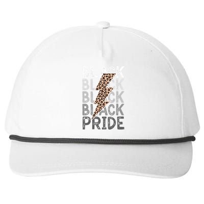 Black Pride Leopard Print Juneteenth Snapback Five-Panel Rope Hat