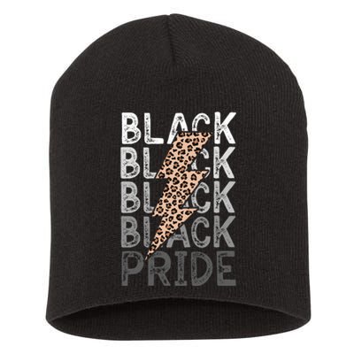 Black Pride Leopard Print Juneteenth Short Acrylic Beanie