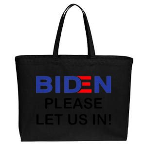 Biden Please Let Us In Cotton Canvas Jumbo Tote