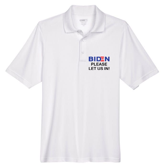 Biden Please Let Us In Men's Origin Performance Pique Polo