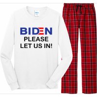 Biden Please Let Us In Long Sleeve Pajama Set