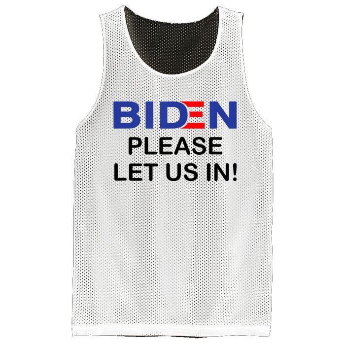 Biden Please Let Us In Mesh Reversible Basketball Jersey Tank