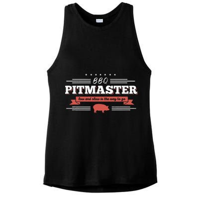 Bbq Pitmaster Low And Slow Is The Way To Go Grilling Party Ladies PosiCharge Tri-Blend Wicking Tank