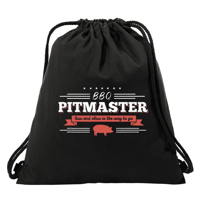 Bbq Pitmaster Low And Slow Is The Way To Go Grilling Party Drawstring Bag