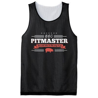 Bbq Pitmaster Low And Slow Is The Way To Go Grilling Party Mesh Reversible Basketball Jersey Tank