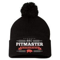 Bbq Pitmaster Low And Slow Is The Way To Go Grilling Party Pom Pom 12in Knit Beanie