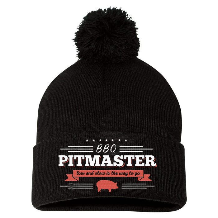 Bbq Pitmaster Low And Slow Is The Way To Go Grilling Party Pom Pom 12in Knit Beanie