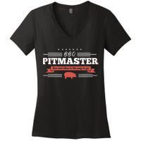 Bbq Pitmaster Low And Slow Is The Way To Go Grilling Party Women's V-Neck T-Shirt