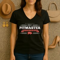 Bbq Pitmaster Low And Slow Is The Way To Go Grilling Party Women's V-Neck T-Shirt