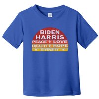 Bidenharris Peace Love Equality Hope Diversity Vintage Gift Toddler T-Shirt