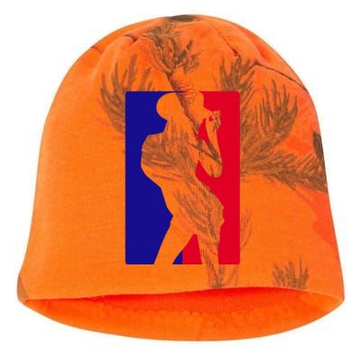 Basketball Parody Logo Funny Cowgirl Kati - Camo Knit Beanie