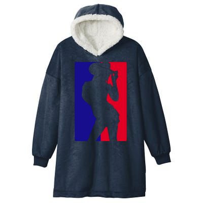 Basketball Parody Logo Funny Cowgirl Hooded Wearable Blanket