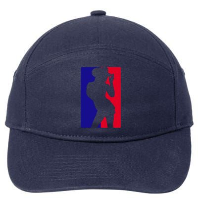 Basketball Parody Logo Funny Cowgirl 7-Panel Snapback Hat